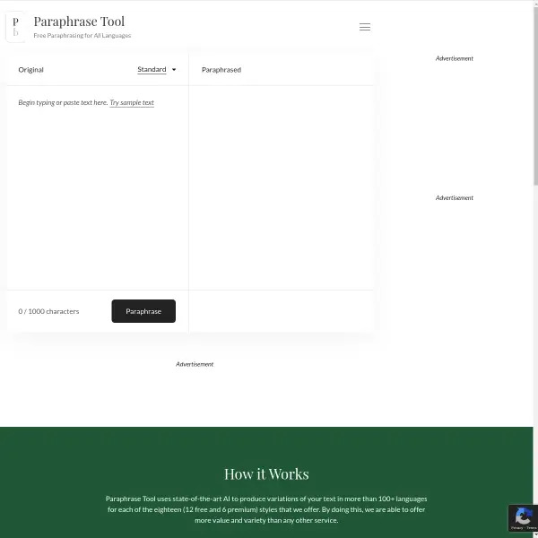 Paraphrase Tool | Free Paraphrasing For All Languages