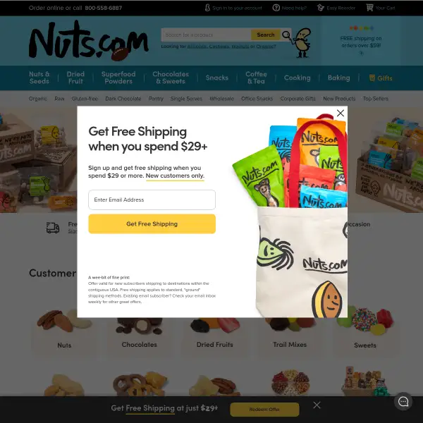 Nuts.com: Premium Bulk Nuts, Dried Fruit, Healthy Snacks, and Gifts