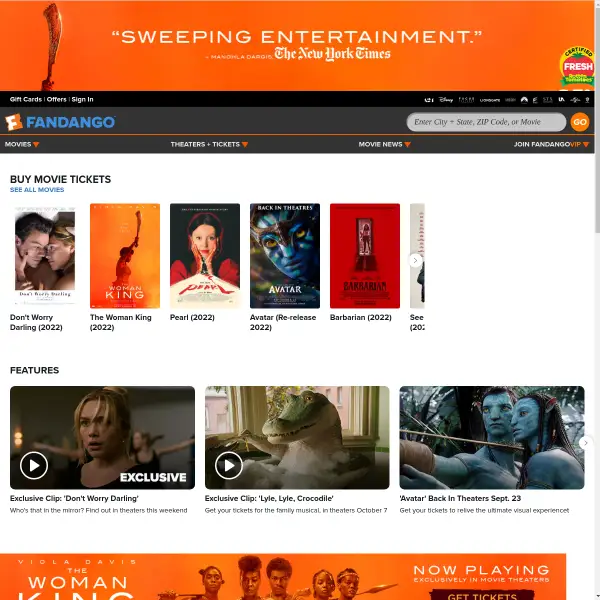 Movie Tickets & Movie Times | Fandango