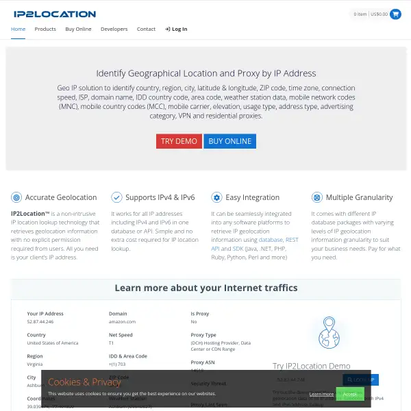 IP Address to IP Location and Proxy Information | IP2Location