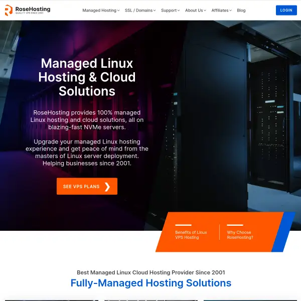 Managed Linux Hosting & Cloud Solutions | RoseHosting