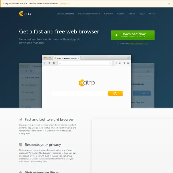 Citrio Browser - fast and free web browser