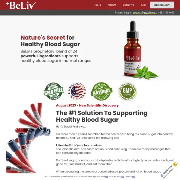 BeLiv - Nature's Secret for Healthy Blood Sugar.