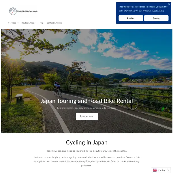 Japan Touring & Road Bike Rental: Road Bike Rental Japan