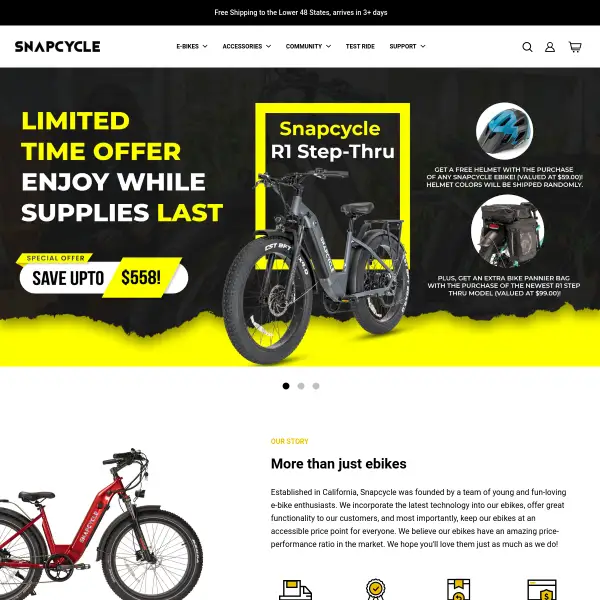 Buy Fat Tire Electric Bikes Online | E Bike for Sale – Snapcycle Bikes