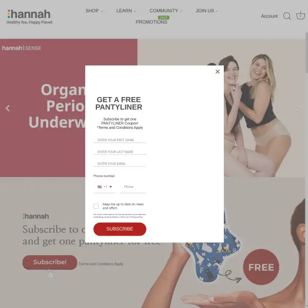 The Brand Hannah - Total Reusable Period Care