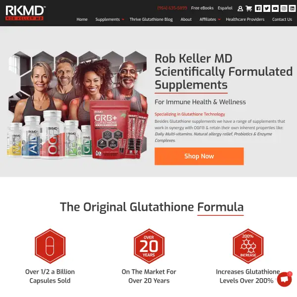 Immune Boosting Glutathione Supplements, Anti Aging Products | RobKellerMD®