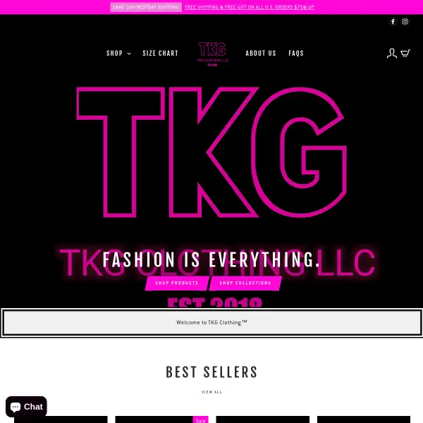 TKG CLOTHING LLC– TKG CLOTHING LLC