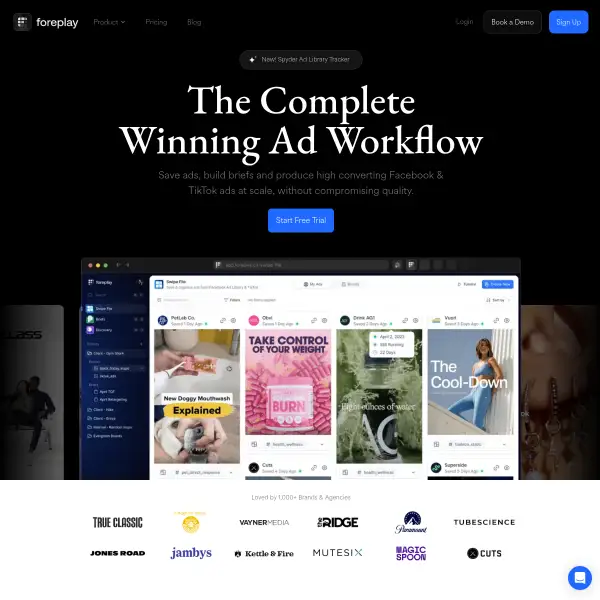 Foreplay | Save Ads from TikTok & Facebook Ad Library