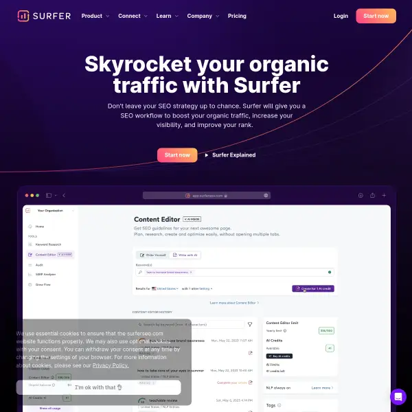 Surfer - Skyrocket your organic traffic