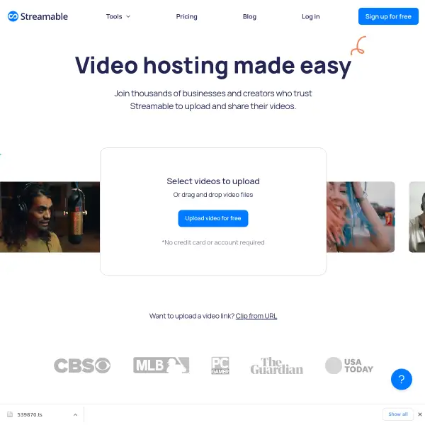 Upload Video Online - Free Video Hosting - Streamable