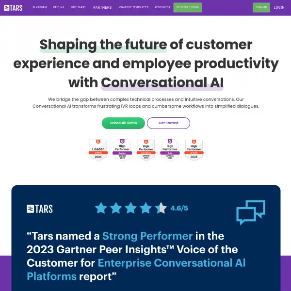 Tars - Shaping the future of customer experience and employee productivity with Conversational AI