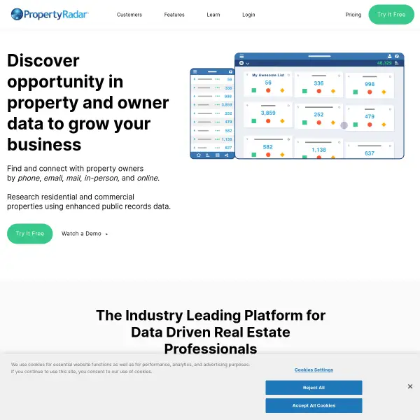 Lead Generation Software & Data for Your Business - PropertyRadar