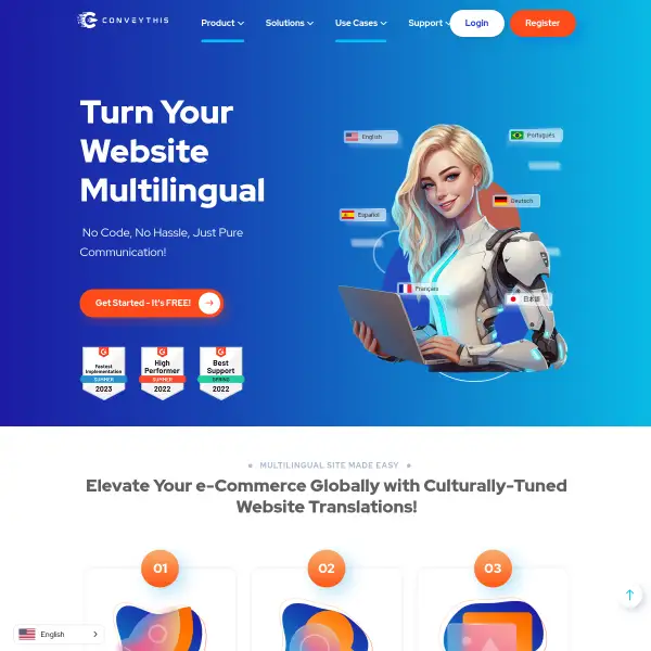 AI Website Localization Software Tool ⭐️ ConveyThis.com