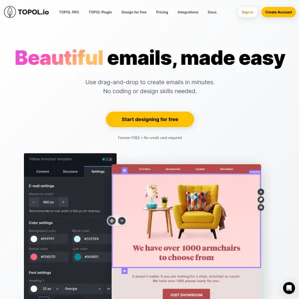 TOPOL | Beautiful emails, made easy - Editor & Plugin