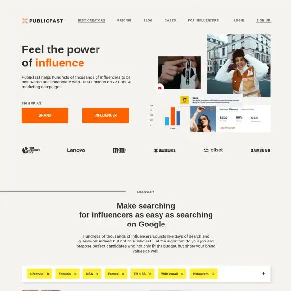 Publicfast: Influencer Marketing Platform