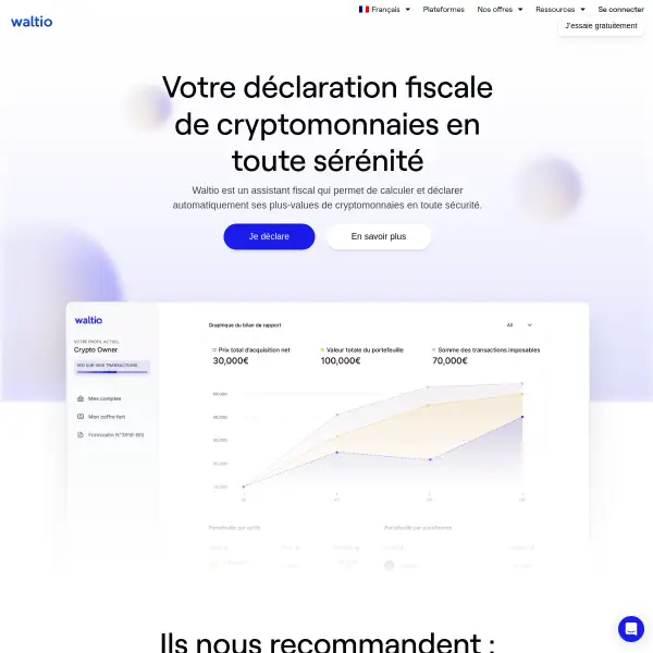 Waltio | Assistant pour la fiscalité de vos cryptomonnaies