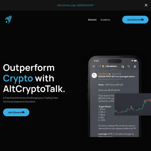 AltCryptoTalk Discord - 24 Trading Calls