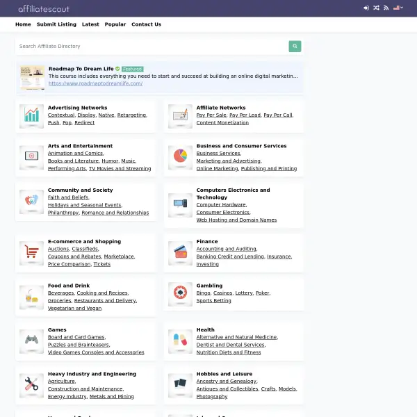 AffiliateScout - Affiliate Referral Program Directory - Affiliate  Referral Program Directory