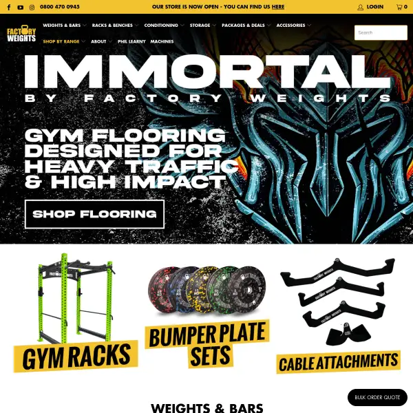 FactoryWeights.co.uk | Home & Commercial Gym Equipment at Low Prices