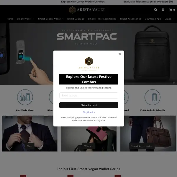 Arista Vault | Smart Wallet & Smart Luggage Collection
