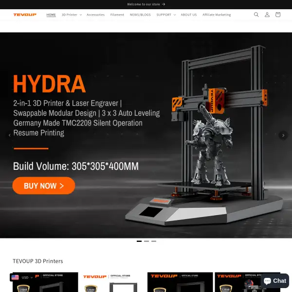 Offical Tevo 3D Printer Store | TEVOUP 3D Printer Store