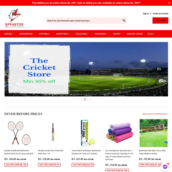 Online Sports & fitness products Store| lowest prices | sppartos