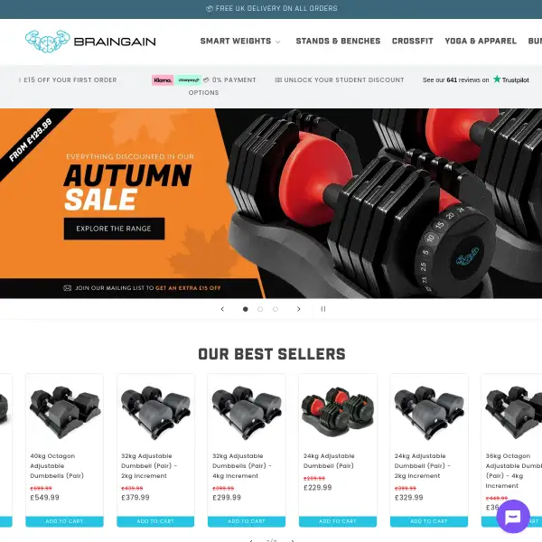 BRAINGAIN | Home Gym, Adjustable Dumbbells & Kettlebells | UK & Europe