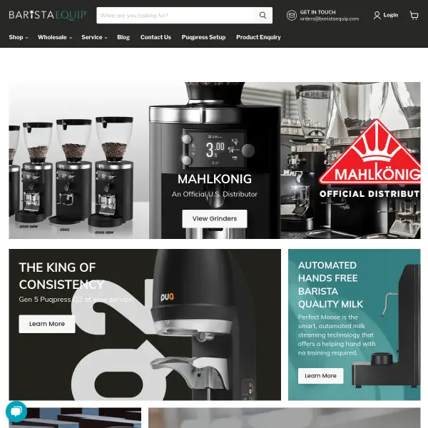 Official Puqpress USA Master Distributor — BaristaEquip