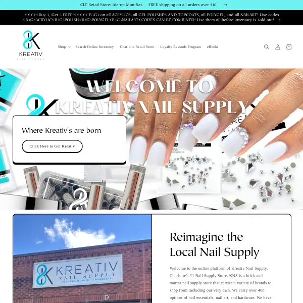 Kreativ Nail Supply: Charlotte's #1 Nail Supply No License Required