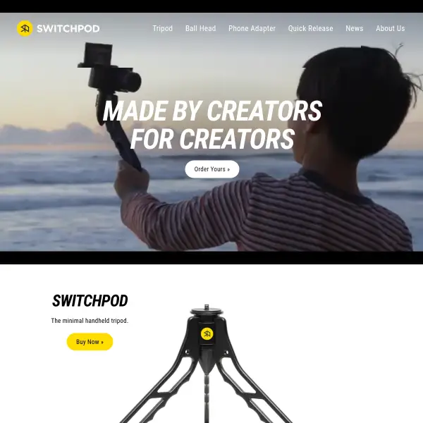 SwitchPod — The minimal, versatile, handheld tripod