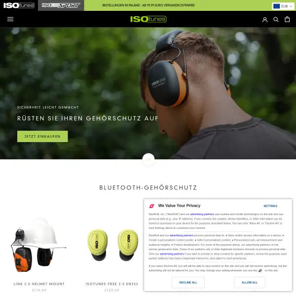 ISOtunes.de | Bluetooth-Gehörschutzkopfhörern